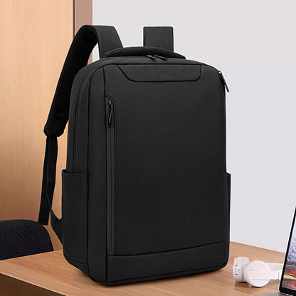 Lightweight Black Laptop Backpack - Durable, Adjustable Shoulder Straps, Zippered Compartments - Ideal for Travel & Daily Use, Laptop Bag