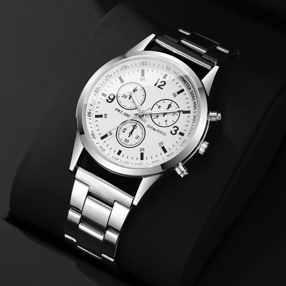 1pc/set Men'S Casual Round Zinc Alloy Quartz Watch, Non-rechargeable Button Battery (Diameter＜20mm), with Digital Dial, for Business