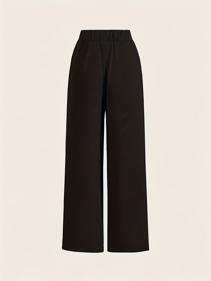 Two-piece Set of High-waisted Wide-leg Pants