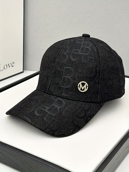 Women'S Adjustable Baseball Cap - Lightweight, Embroidered Jacquard Design, Sun Hat for Spring & Summer, Casual Fashion Trend, Daily Use, Holiday Theme, Adjustable Size