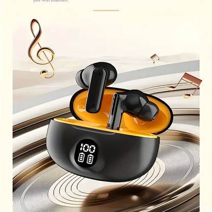 Wireless Earphones, True Wireless Earphones, LED Power Display, with Wireless Charging Box, Anti-Drop Sports Earphones, In-Ear Earphones with Microphone, Suitable for Smartphones, Laptops, TVs, Computers, Sports, Men And Wome