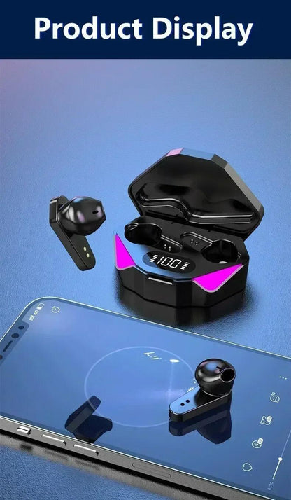 ՆՈՐ X15 Bluetooth անլար խաղային ականջակալներ 65 մվ ցածր լատենտությամբ Fone խաղային ականջակալներ միկրոֆոնով, ձեռքերի ազատ օգտագործման համար