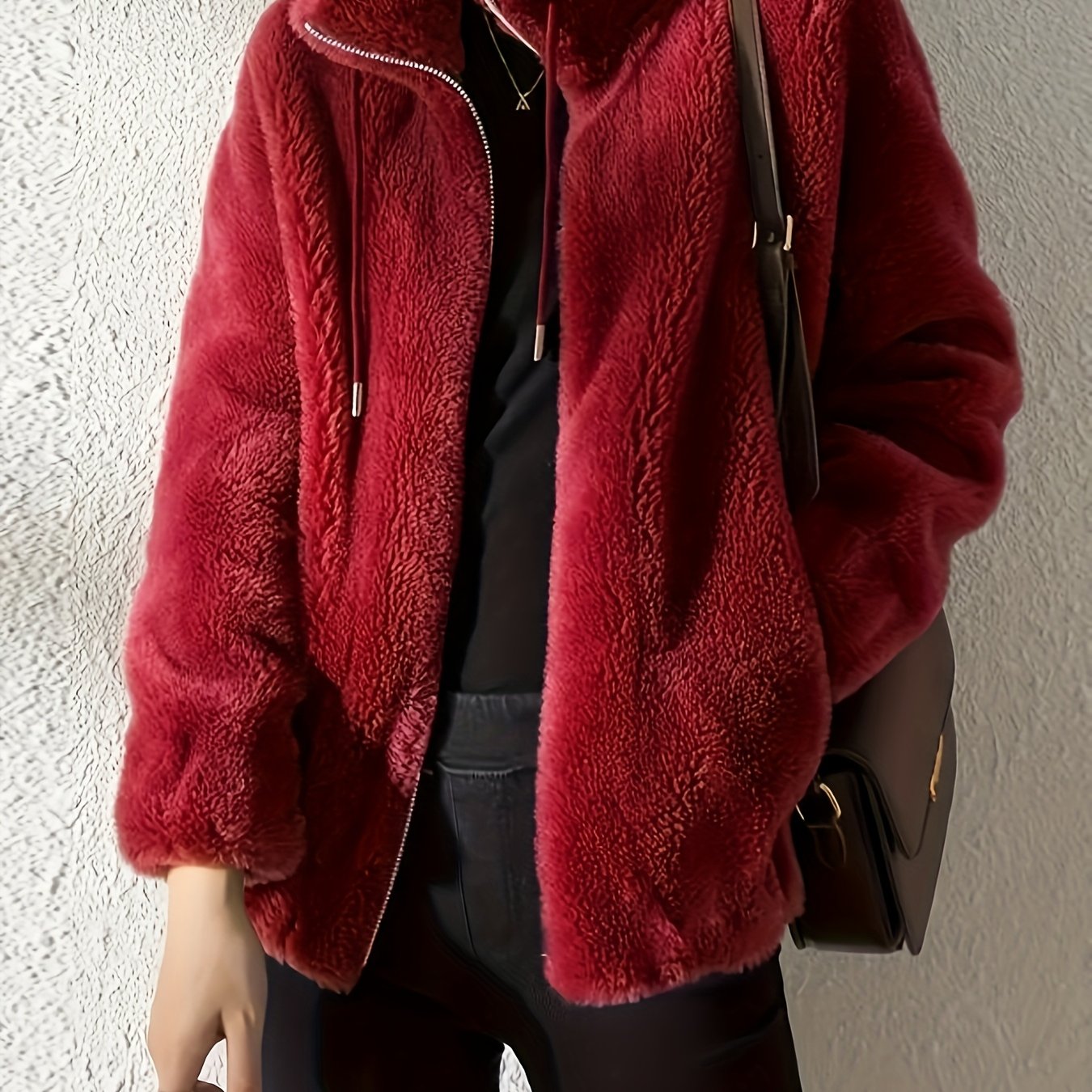 Plus Size - New Women'S Fleece Jacket, Winter Cardigan Sweatshirt, Thick And Warm Double-Sided Coral Fleece, Loose And Stylish Outerwear.
