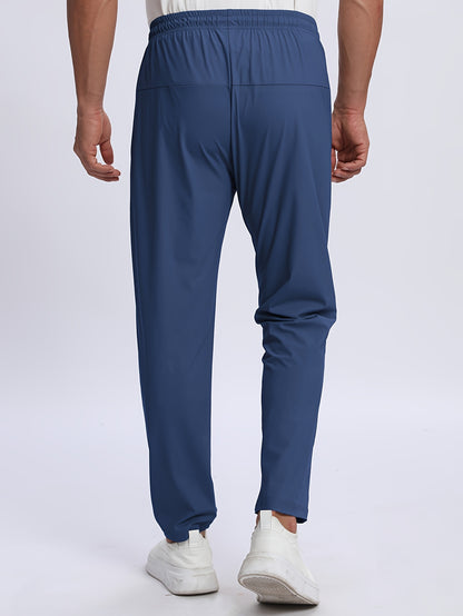 Men's sports trousers that absorb moisture and sweat, keep you dry and breathable, with pockets and drawstrings, zipper details, soft and comfortable soft-touch Men's jogging pants, lightweight and durable sports trousers, cl