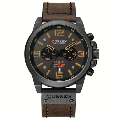 CURREN Men's Sports Watch, Multifunctional Waterproof Wristwatch