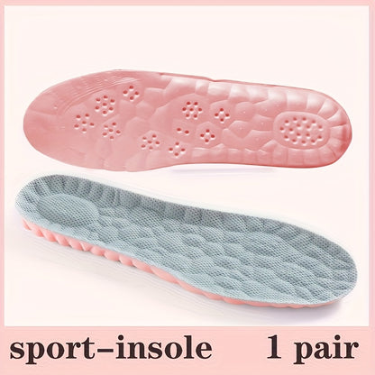 2pcs Set, Women'S Breathable And Sweat Absorbing Pink Insole - Comfortable Fit, Can Be Cut in Size, Sports Shoes And Casual Shoes EVA Material