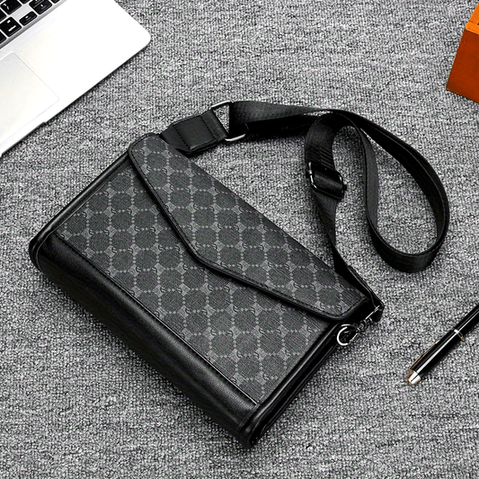 Men‘S Classic Square Single Shoulder Bag, Envelope Bag, College Bag, Ideal Gifts for Father Husband Boyfriend