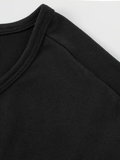 Cen Han Selection Men's Stretch Polyester-Spandex Blend Short Sleeve T-Shirt - Athletic Fit Small V-Neck Casual Top with Chest Logo Print for Summer Workouts & Casual Attire