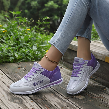 Women'S Breathable Lightweight Running Shoes - Black & Pink Checkered Design, Low-Top Lace-Up Sneakers with EVA Sole for Casual, Travel & Light Jogging, All-Season Comfort, Ladies Sneakers, Stylish Sportswear, Cushioned Suppo