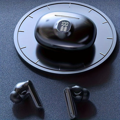Wireless Earphones, True Wireless Earphones, LED Power Display, with Wireless Charging Box, Anti-Drop Sports Earphones, In-Ear Earphones with Microphone, Suitable for Smartphones, Laptops, TVs, Computers, Sports, Men And Wome