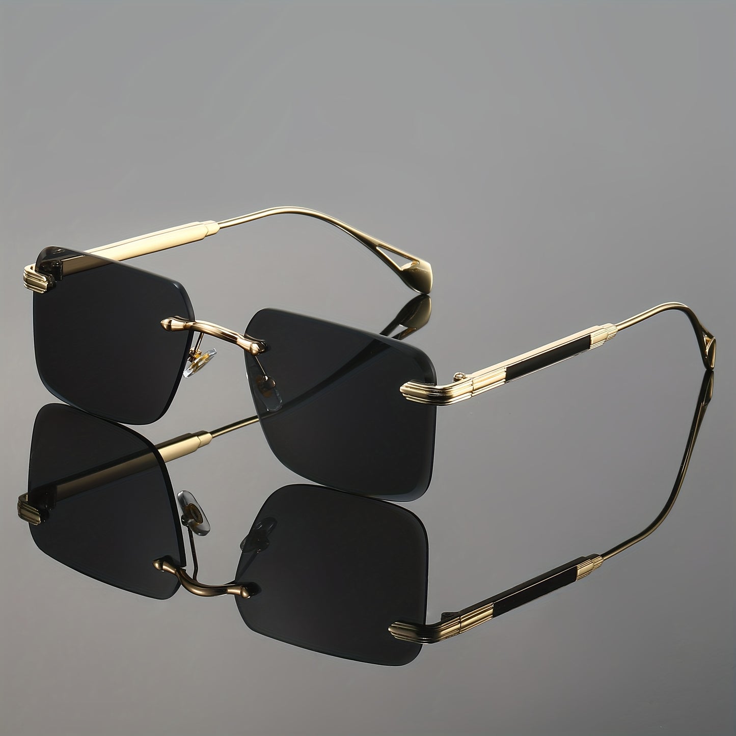 Unisex Classic Trendy Frameless Sunglasses for Outdoor Driving, Fishing,, Party, Travel, and Business Fashion Eyewear