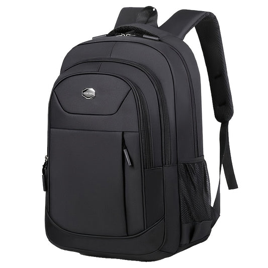 Large Capacity Laptop Backpack for Men & Women - Business Travel, Commuting, School Backpack with 39.62cm Laptop Compartment, Front Zipper Pocket, Side Pockets - Durable Lightweight Backpack for Professionals & Students - Bla
