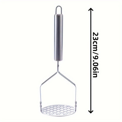 Stainless Steel Potato Ricer Masher - ձեռքով ձեռքի խոհանոցային մամլիչ գործիք բանջարեղենի, մրգերի, չլիցքավորված խոհանոցային սպասքի համար. տնային և դպրոցական պարագաների դիմացկուն բազմաֆունկցիոնալ ջարդիչ