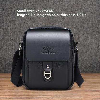 Men'S Stylish Brown Crossbody Bag with Adjustable Strap - Large Capacity, Multi-Compartment Design, Perfect for Commuting, Travel, and Everyday Use, Travel Bag