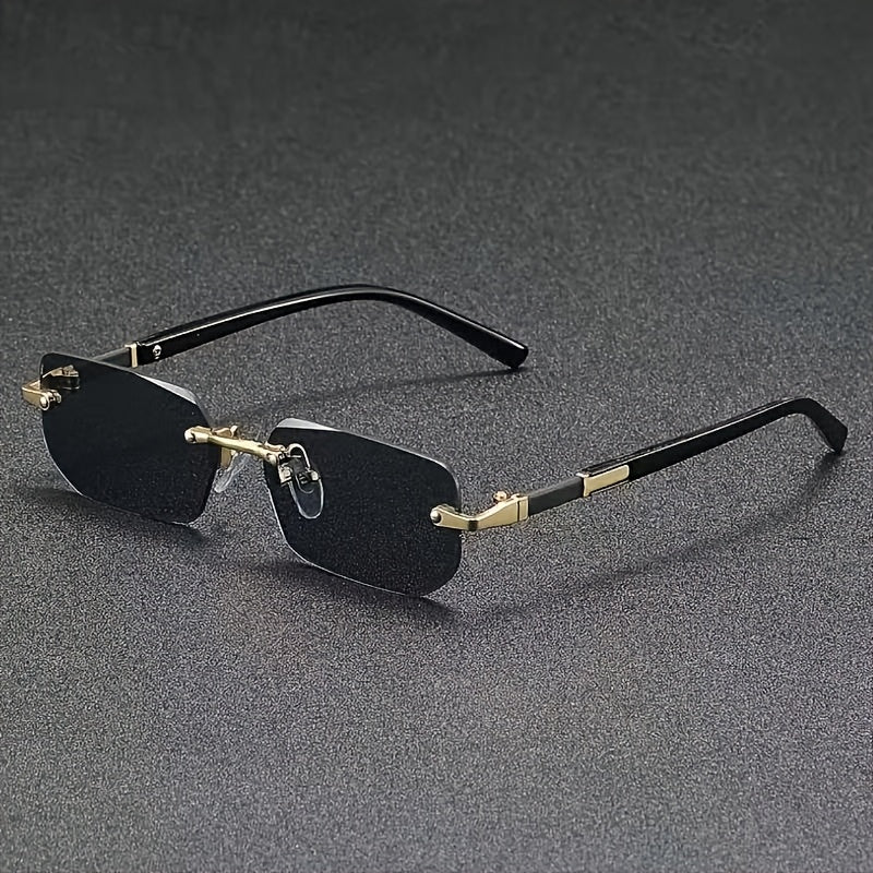 1pc Men'S Square Frame Fashion Glasses - Black PC Lenses with Mirror Finish, Lightweight Plastic Frame for Casual & Hip-Hop Style, Everyday Decorative Eyewear, Hip Hop Accessories, Stylish Accessory, Modern Aesthetic