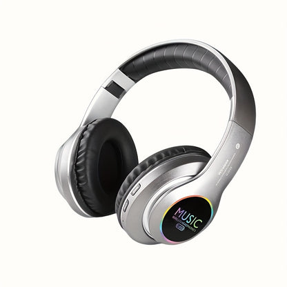Upgraded Wireless Headphones with Deep Bass, Built-in Mic, Lightweight Foldable Design, 3.5mm Audio Jack, Stereo Sound for Travel, Work, Laptops, and Mobile Devices - iOS Gaming Headset, Ideal Christmas Gift, Headphone Hearin