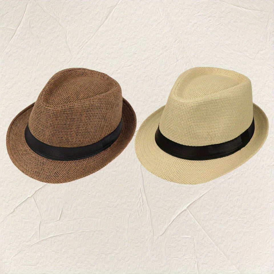 8pcs Set Hat Unisex Straw Sunshade Breathable Sun Hat Bucket Hat Casual Top Hat Summer Hat
