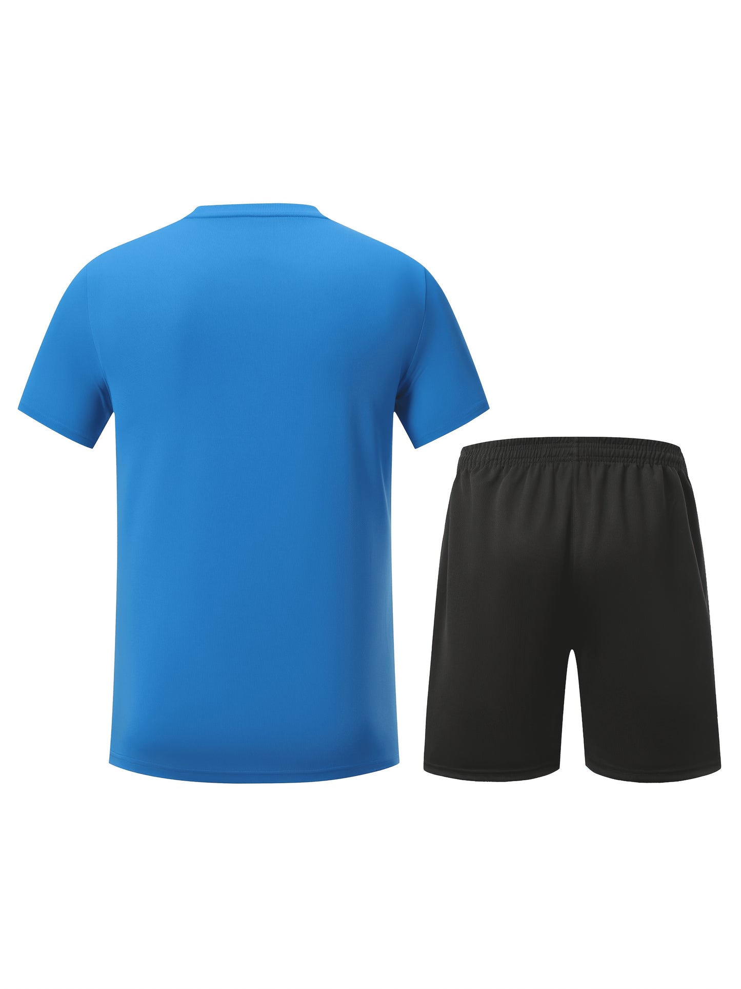 Men'S Lightweight Running Set - Breathable, Quick-Dry Athletic Wear with Zipper Pockets, Ideal for Outdoor Fitness & Training, Casual Sportswear|Casual Sportswear, Athletic Wear