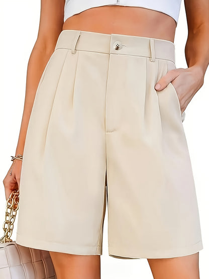 Elegant High-Waisted Summer Shorts for Women