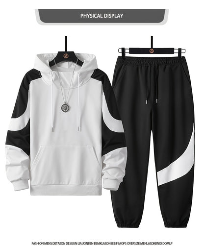 Men's Hooded Sweatshirt Set - 2024 New Autumn Casual Sporty Long Sleeve Outfit for Men
