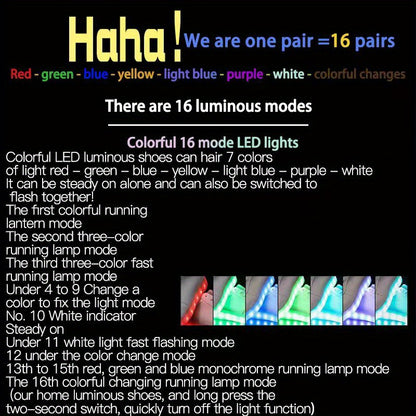 Rechargeable Glow-in-the-Dark Shoes for Kids - Colorful Neon Sneakers with Light-Up Design, Lightweight & Durable for Street Dance, Nighttime Play, and Casual Wear, Shoes for Girls, Street Dance Footwear, Vibrant Neon Accents