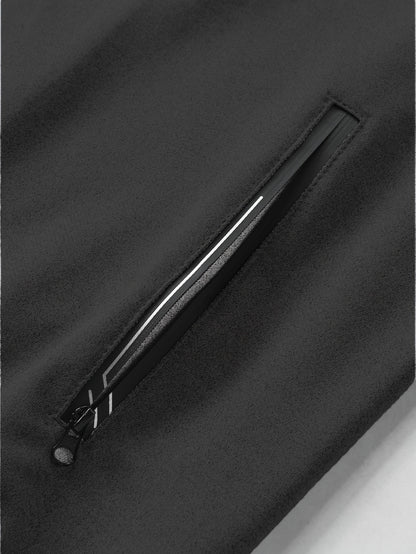 Men'S Spring And Autumn Sports Leisure Set Featuring a Stand-Up Collar Zip-Up Long Sleeve Top, Drawstring Waist Long Pants, Suitable for Running, Outdoor Fitness, And Home Wear, with Pockets And Zippers.