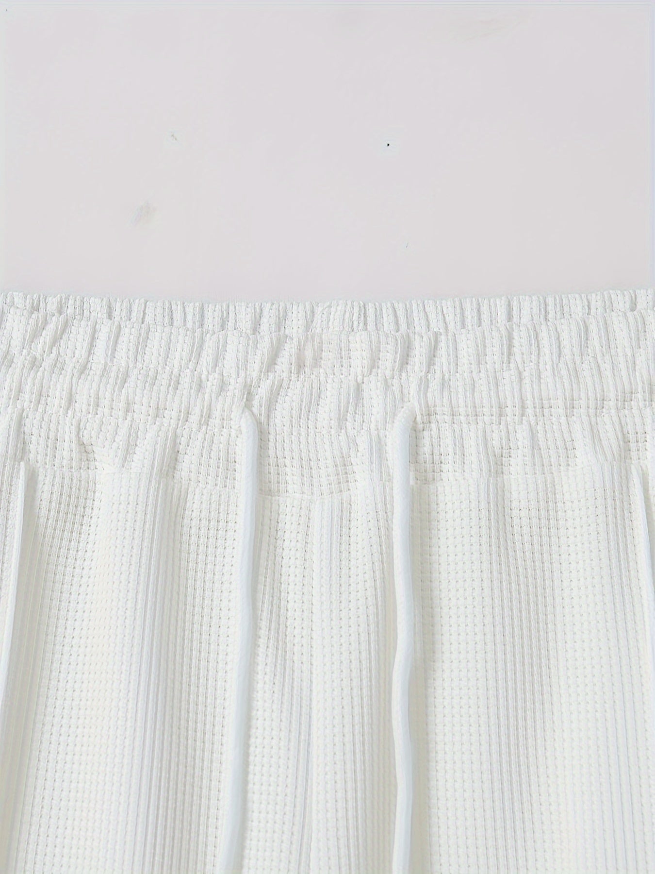 Baseball Collar Jacket and Pants Set in Waffle Fabric