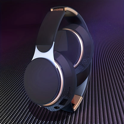1pc Retro Style Wireless Headphones with HiFi Sound, Foldable & Portable Design, Built-in Radio, Condenser Mic, Button Control, Compatible with Cellphones, Ideal for Gaming, Exercise, Home Use - 5.3 Chip, Type-C Charging, Non