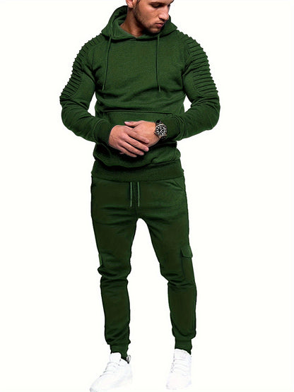Men's Tracksuit 2 Piece Pullover Hoodie Sweatsuit Sets Casual Jogging Athletic Suits With Drawstring