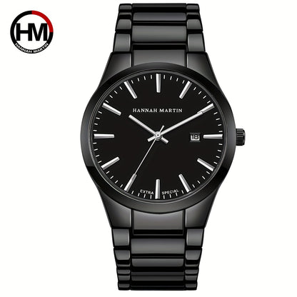 Fashion Casual Watch, Classic Simple Black Calendar Quartz Movement Stainless Steel Strap, Suitable For Daily Outdoor Leisure Business Men's Watch