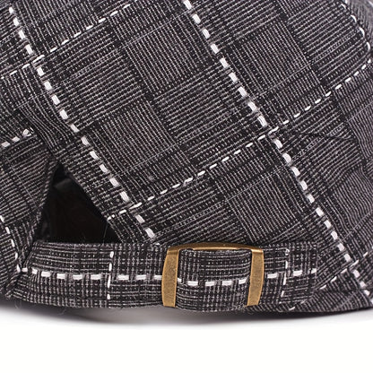 Men'S and Women'S Stylish Check Pattern Beanie Hat - Packable, Hand Washable, Autumn & Spring Fashion Cap, Autumn Fashion Cap | Check Pattern Beanie | Packable Hat
