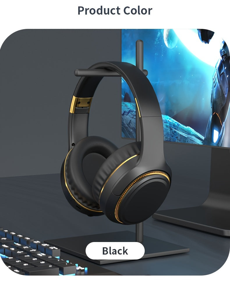 Ultra-large Capacity 400 MAh Wireless Headphones With Ambient Lighting, HIFI Sound Effects, Music All Day Long, 5.3 Chip, Low Latency, High-quality Headphones, Suitable For Travel, Business, Music, Gifts, Work, Phone Calls