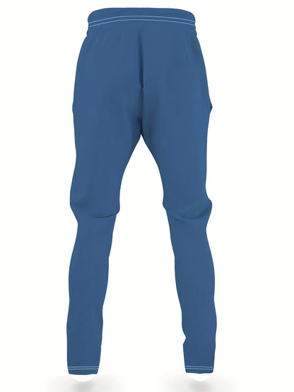 Men's Casual Fashion Round Neck Sweatshirt & Joggers Set - Polyester, Machine Washable, Printed Design for Spring/Fall