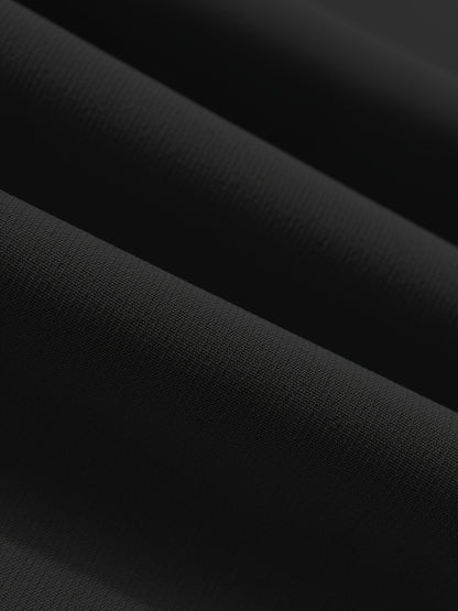 Men's Sleek Solid Color Dress Pants - Polyester, Mid-Rise with Pockets, Ideal for Office & Casual Wear in Spring/Summer, Non-Stretch Fabric