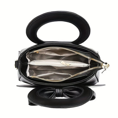 Large Capacity Practical Crossbody Women'S Bag 2025 New Commuting Versatile Cute Elegant Bow Design Fashionable Lightweight Fresh Street Outing Essential Shoulder Bag