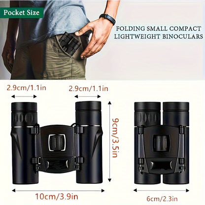8x30 բարձր թույլտվությամբ հեռահար հեռադիտակներ՝ որսորդության, քեմփինգի և բացօթյա արկածների համար նախատեսված դյուրակիր ծալովի հեռադիտակներ, ներառում է 2 ծալովի օղակ և 2 հեռադիտակի պատյան, քեմփինգի պարագաներ, կոմպակտ դիզայն, ամուր կառուցվածք
