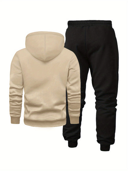 Men'S Casual Fleece-Lined Hoodie - "Sonic" Graphic Print, Loose Fit, Long Sleeve Pullover with Kangaroo Pocket, Black, Fall/Winter Streetwear, Casual Wear Hoodie|Graphic Print Hoodie|Fleece Lined Interior, Sweater Hoodie