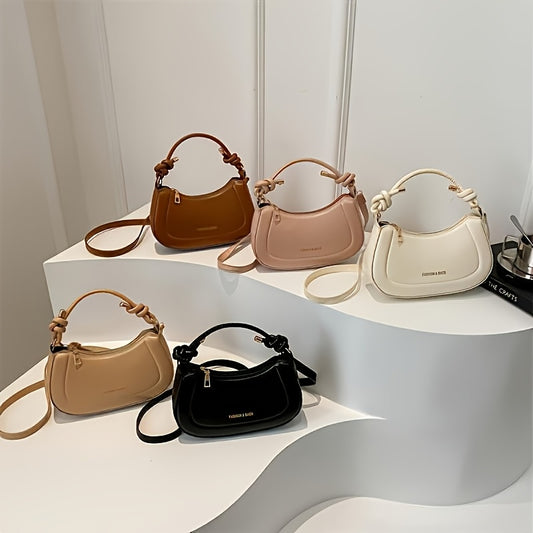 Fashion Solid Color Mini Crossbody Bag for Girls - Durable, Lightweight with Adjustable Shoulder Strap, Zipper Closure - Perfect for Daily Commute and Party Use, Ideal Gift for Friends, Family, and Special Occasions, Daily Co