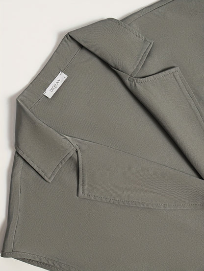 Women'S Elegant Drop Shoulder Suit Vest + Elastic Waist Ruched Pants Two-Piece Set with Belt