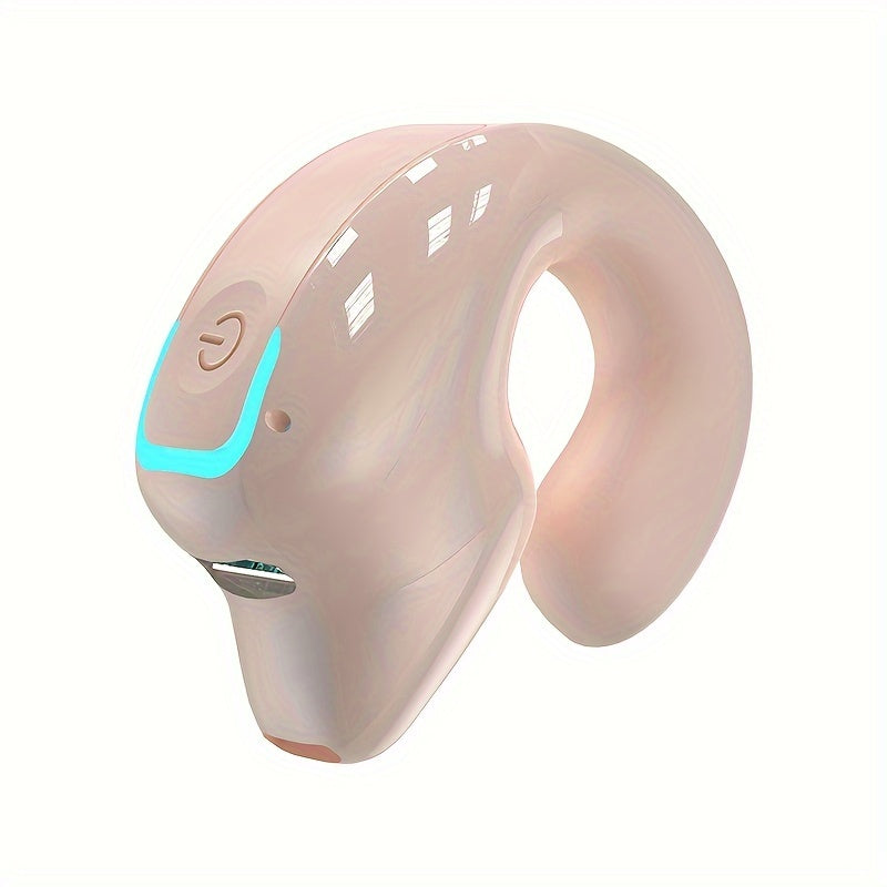 Clip-On Wireless Earbuds with Long Battery Life, Universal Phone Control, And Voice Noise Cancellation - Ideal for Exercise And Compatible with All Smartphones, Secure Fit Clip-On Design, Calls, Videos, And Music Playback, Wi