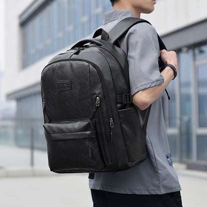 1pc Men's Business Backpack, Casual Synthetic Leather Backpack for Daily Commute, Outdoor & Sporty Style, Fashionable Trendy Backpack 501bd37