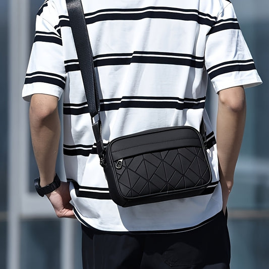 Men's Crossbody Bag with Adjustable Strap - Sleek Minimalist Purse, Spacious Interior for Everyday Commute, Formal & Casual Outings - Durable Crossbody Backpack for Men
