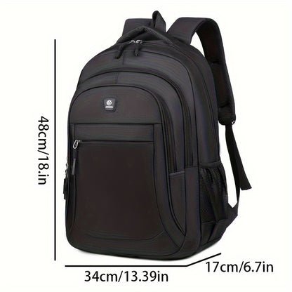 Zipper Random, Large Capacity Outdoor Hiking Backpack Camping Bag for Men's Casual Backpack, Fits 17-inch Laptop, Durable School Backpack with Multiple Compartments, Multi-layer Design, Spine Protection Backpack, Height 48cm