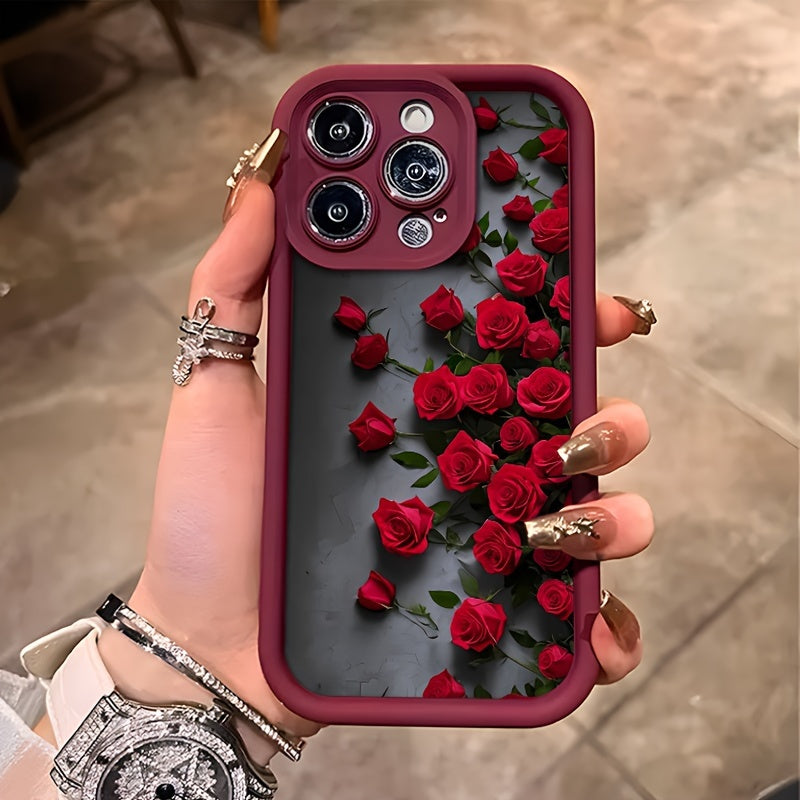 Red Rose Flower բարձրարժեք և գեղեցկության բջջային հեռախոսի պատյան iPhone 16/16Pro/16ProMax/16Plus/15/15Plus/15Pro/15ProMax, 14/14Plus/14Pro/14ProMax, 13/13Pro/13ProMax, 12ProMax, 12Pro1 11/11Pro/11Proamx, 7/8plus, XR/Xs/XsMax