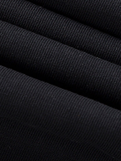 1pc Men's Spring Summer Casual Short Sleeve T-Shirt - Solid Black, Regular Fit Round Neck, Breathable Fabric for Gym, Outdoor & Casual Attire, Gym Shirts, Durable Casualwear, Smooth Texture