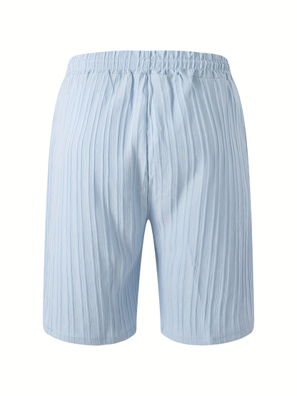 New Summer Men's Shirt Casual Henley Neck Sleeveless Top Shorts Beach Set