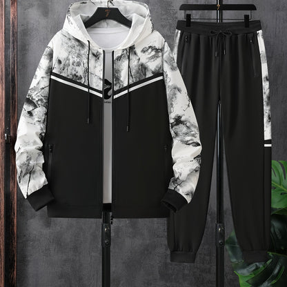 Men's Casual Sportswear Set: New Summer Fashion Hooded Jacket Two-Piece Outfit