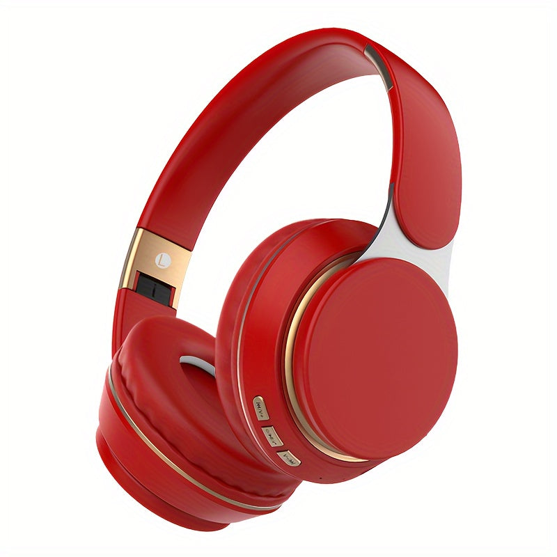 1pc Retro Style Wireless Headphones with HiFi Sound, Foldable & Portable Design, Built-in Radio, Condenser Mic, Button Control, Compatible with Cellphones, Ideal for Gaming, Exercise, Home Use - 5.3 Chip, Type-C Charging, Non