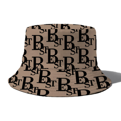 1pc Unisex Bucket Hat with Letter B Print, 100% Polyester, Lightweight, Non-Stretch, Holiday Theme, New Year'S Essential, Outdoor Versatile, Easy to Carry, Woven Craftsmanship, Random Print Pattern
