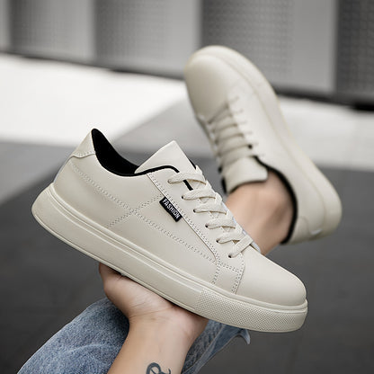 Men's Monochrome Casual Sneakers with White Accents - Comfortable, Easy to Match, Ideal for Everyday Use and Hiking
